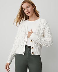 Petite Weekend Collection Stitched V-Neck Cardigan carousel Product Image 1