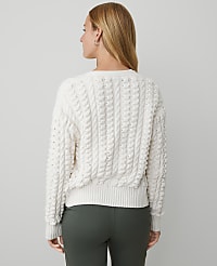 Petite Weekend Collection Stitched V-Neck Cardigan carousel Product Image 2