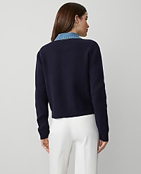 Weekend Collection Denim Sweater Jacket carousel Product Image 2