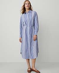 Petite Weekend Collection Striped Midi Shirtdress carousel Product Image 1
