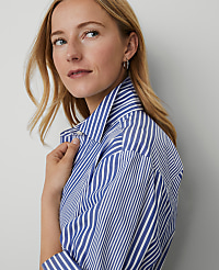 Weekend Collection Striped Midi Shirtdress carousel Product Image 3
