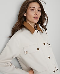 Weekend Collection Faux Leather Collared Jacket carousel Product Image 4