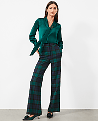 The Perfect Wide-Leg Pant in Tartan carousel Product Image 5