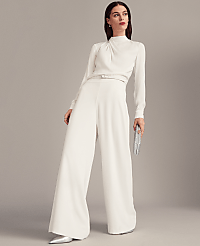 The Dramatic Wide-Leg Crepe Pant carousel Product Image 6