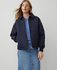 Petite Weekend Collection Quilted Bomber Jacket carousel Product Image 2