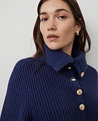 Ribbed Button Sweater carousel Product Image 4