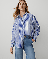 Weekend Collection Striped Oversized Shirt carousel Product Image 1