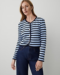 Striped Rounded Lady Jacket carousel Product Image 1