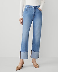 The Petite Cuffed Straight Jean carousel Product Image 3