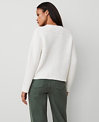 Geo Stitch V-Neck Sweater carousel Product Image 3