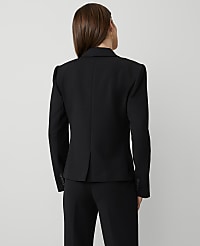 The Short One-Button Peak Blazer in Knit Crepe carousel Product Image 2