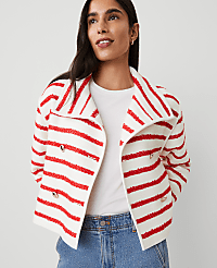 Petite Tweed Oversized Double Breasted Jacket carousel Product Image 5