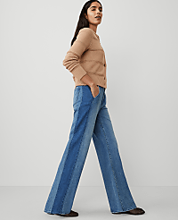 The Colorblock Wide-Leg Jean carousel Product Image 1