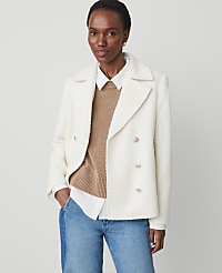 Tweed Double Breasted Peacoat carousel Product Image 2