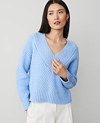Geo Stitch V-Neck Sweater carousel Product Image 1