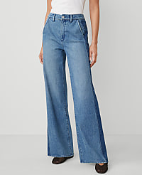 The Colorblock Wide-Leg Jean carousel Product Image 2