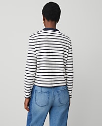 Striped V-Neck Cardigan carousel Product Image 2