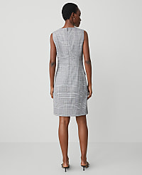 The Button Shift Dress in Plaid carousel Product Image 3