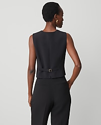 The Cropped Vest in Fluid Crepe carousel Product Image 2