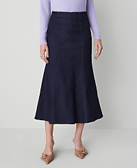 Denim Trumpet Midi Skirt carousel Product Image 2