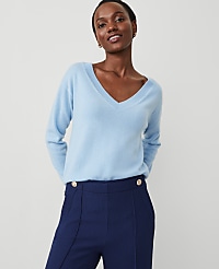 Cashmere V-Neck Sweater carousel Product Image 1