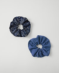 Weekend Collection Denim Paisley Scrunchie Set carousel Product Image 1