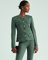 Ponte Crew Neck Jacket carousel Product Image 1