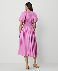 Split Neck Midi Dress carousel Product Image 2
