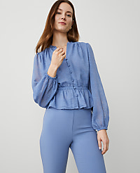 Clip Chiffon Ruffle Blouse carousel Product Image 1