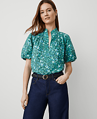 Floral Puff Sleeve Popover carousel Product Image 1