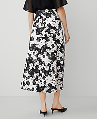 Floral Satin Maxi Skirt carousel Product Image 4