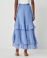 Chiffon Ruffle Maxi Skirt carousel Product Image 3