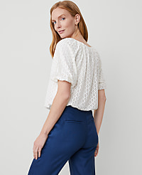 Lace Bubble Hem Blouse carousel Product Image 2