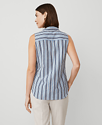 Striped Sleeveless Essential Shirt carousel Product Image 2