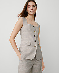 Plaid Square Neck Vest carousel Product Image 2