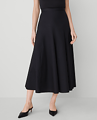 Petite Poplin Gored Midi Skirt carousel Product Image 3