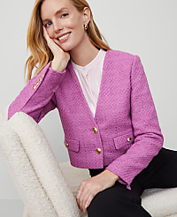 Petite Tweed Cropped Jacket carousel Product Image 3