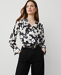 Floral Satin Wrap Bodysuit carousel Product Image 1