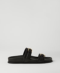 Weekend Collection Buckle Leather Sandals carousel Product Image 1