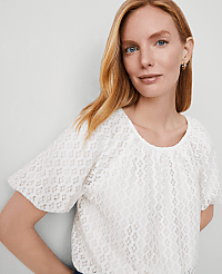 Lace Bubble Hem Blouse carousel Product Image 3