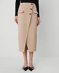 Button Wrap Pocket Skirt carousel Product Image 2