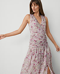 Floral Ruched Flare Dress carousel Product Image 4