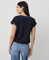 Tweed Trim Dolman Top carousel Product Image 2