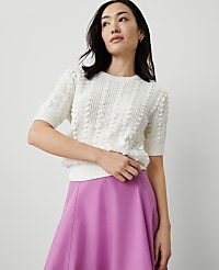 Popcorn Stitch Sweater Tee carousel Product Image 1