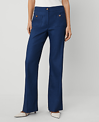 The Patch Pocket Boot Pant in Linen Blend carousel Product Image 2