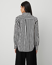 Petite Striped Relaxed Perfect Shirt carousel Product Image 2