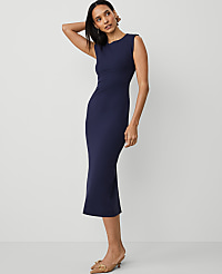 Petite Cap Sleeve Sheath Midi Dress carousel Product Image 1