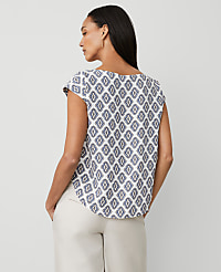 Foulard Boatneck Shirttail Blouse carousel Product Image 2