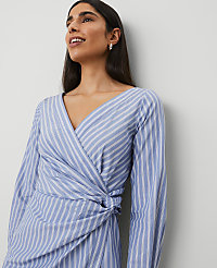 Striped Asymmetric Shirtdress carousel Product Image 4