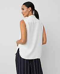 Shirred Yoke Sleeveless Shirt carousel Product Image 2